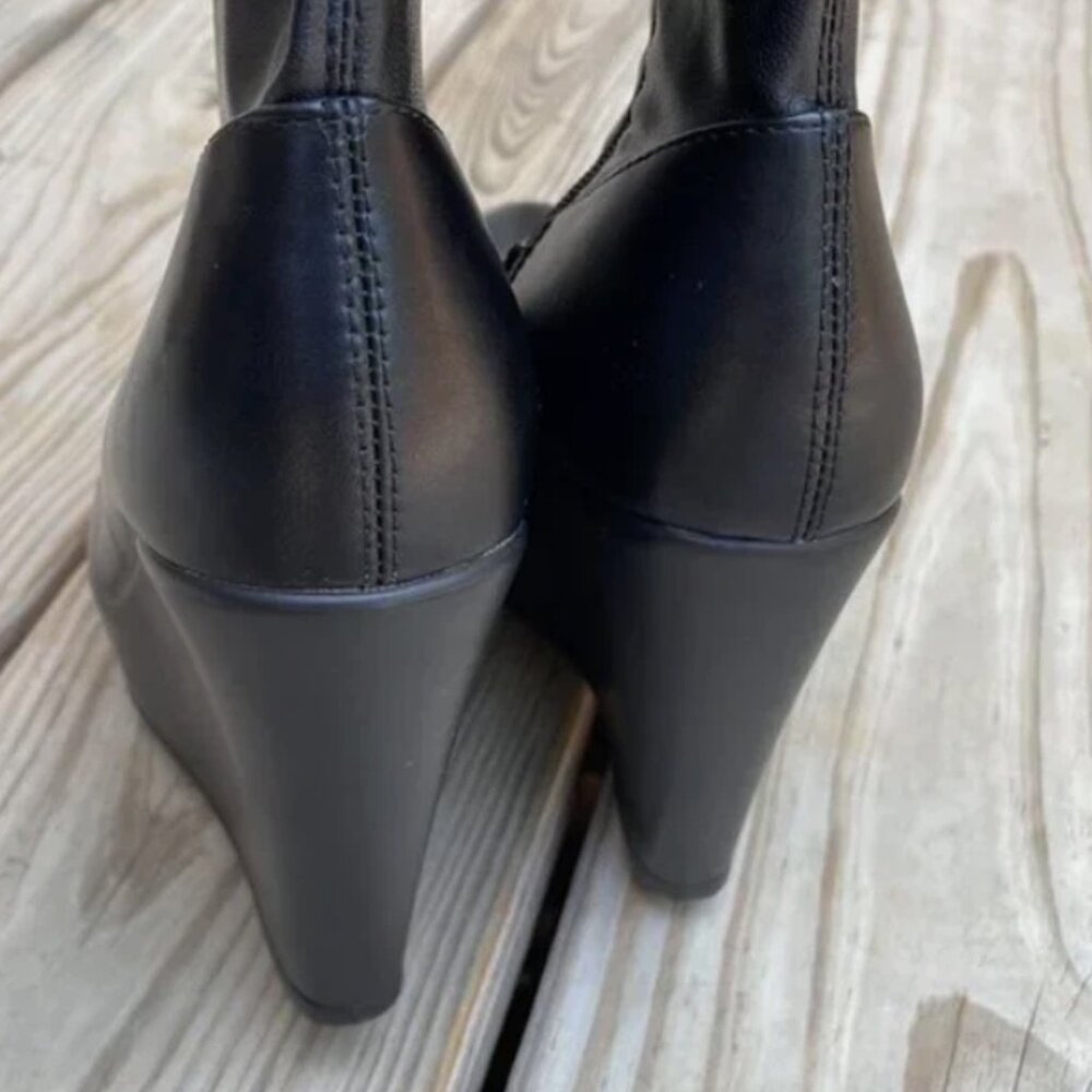 NWOT Azalea Wang None Of Your Business Black Over-the-Knee Platform Boot SZ 7.5 - Picture 5 of 14